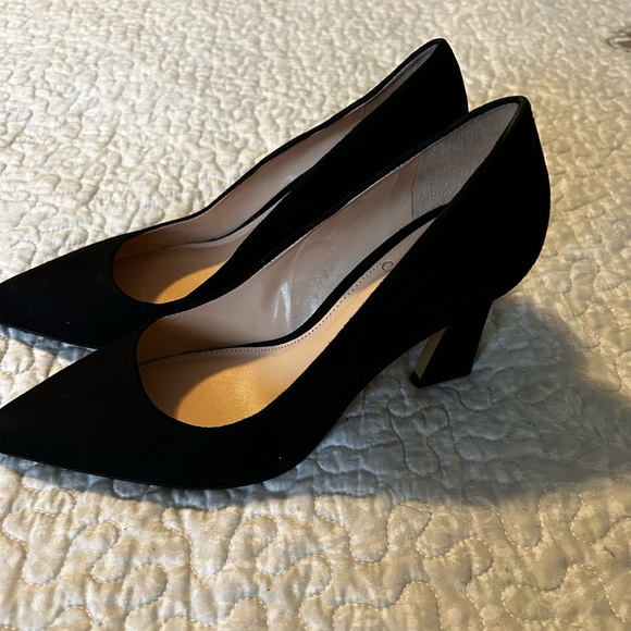 Vince Camuto Black Suede Heels - Picture 2 of 5